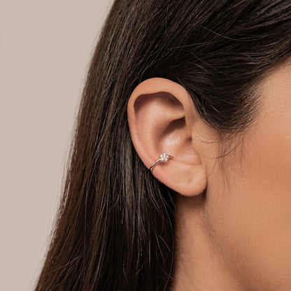 Sunburst Ear Cuff Sterling Silver