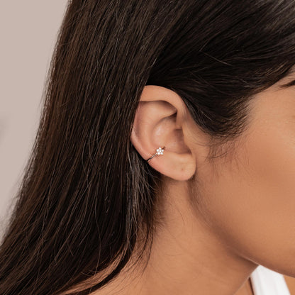 Sunburst Ear Cuff Sterling Silver