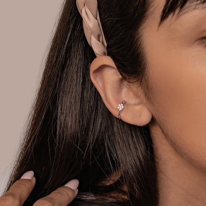 Sunburst Ear Cuff Sterling Silver