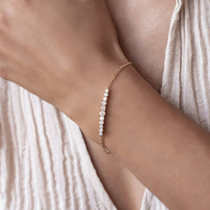 Tennis Glow Bracelet Sterling Silver