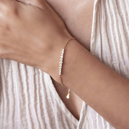 Tennis Glow Bracelet Sterling Silver