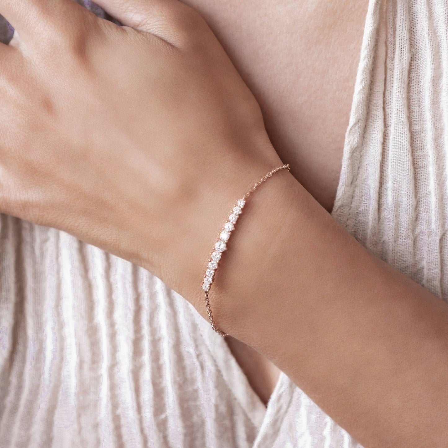 Tennis Glow Bracelet Sterling Silver