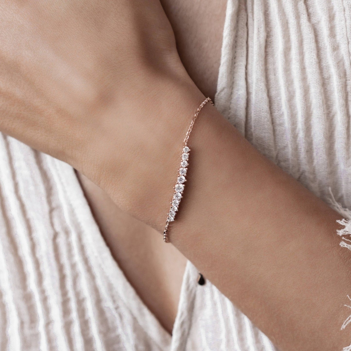 Tennis Glow Bracelet Sterling Silver