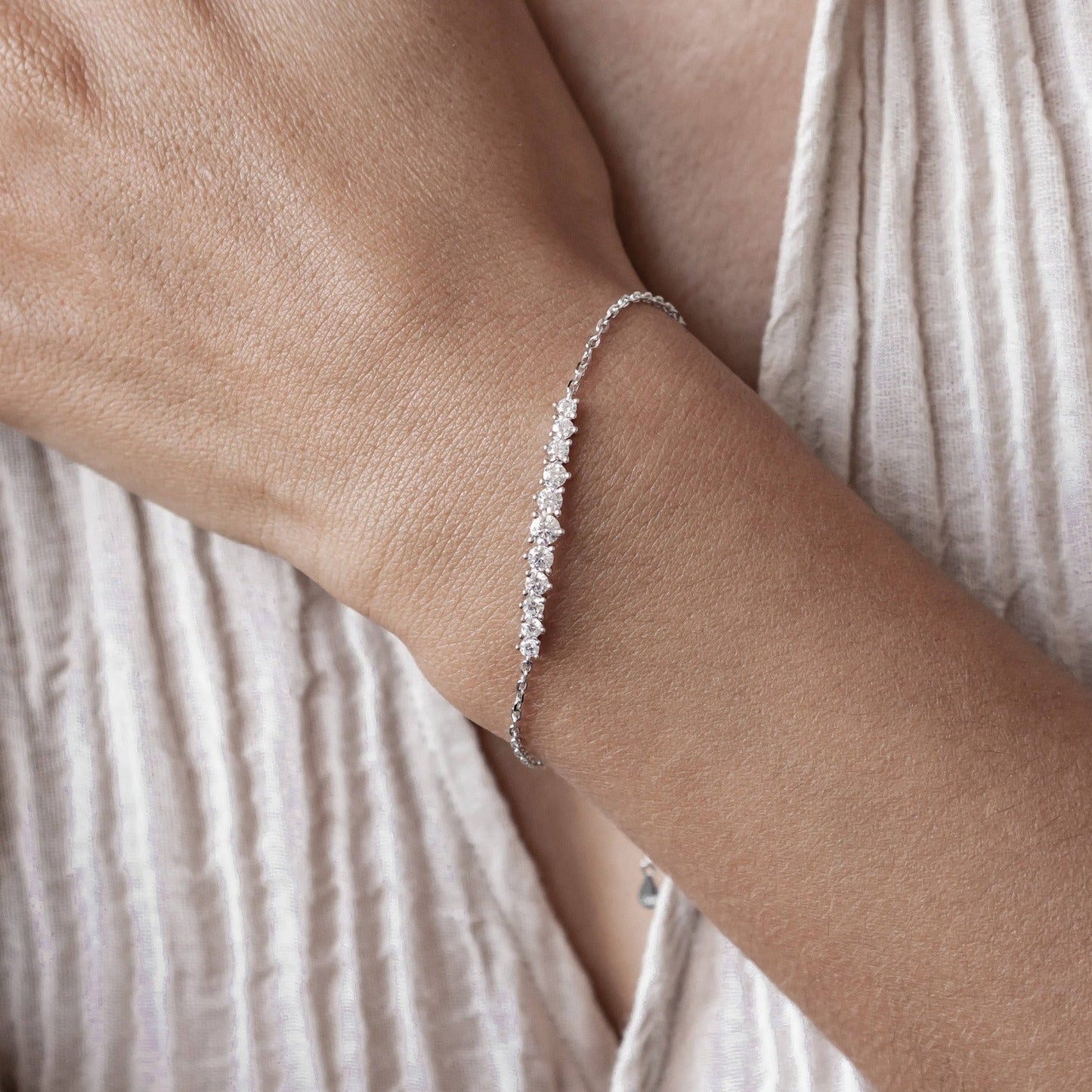 Tennis Glow Bracelet Sterling Silver