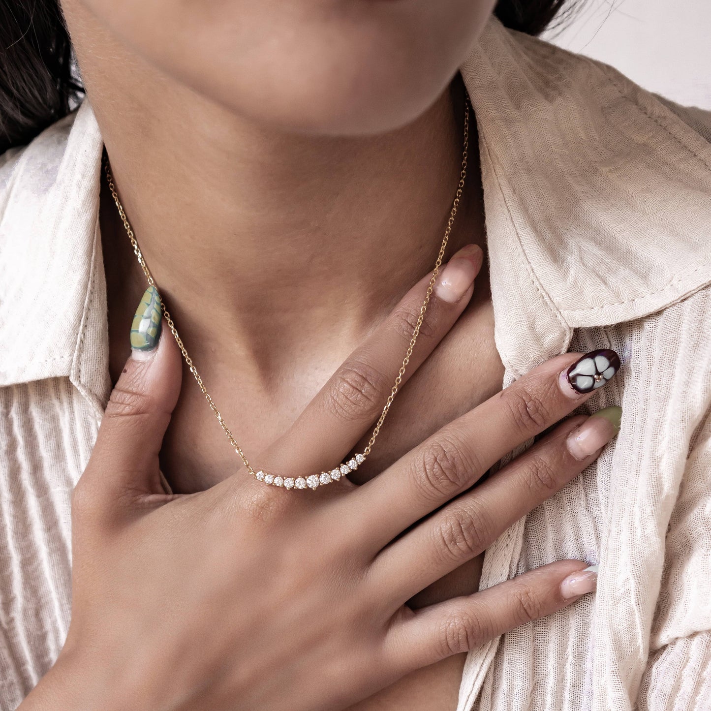 Tennis Glow Necklace Sterling Silver