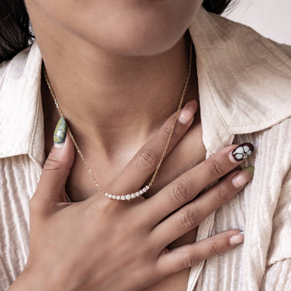 Tennis Glow Necklace Sterling Silver