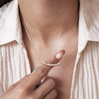 Tennis Glow Necklace Sterling Silver