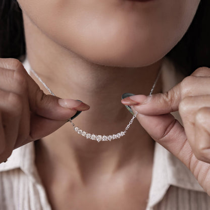 Tennis Glow Necklace Sterling Silver