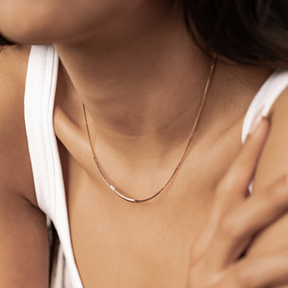 Textured Snake Chain Necklace Waterproof