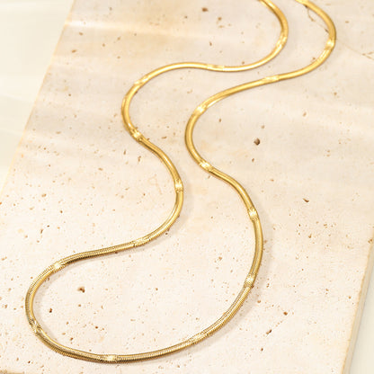 Textured Snake Chain Necklace Waterproof