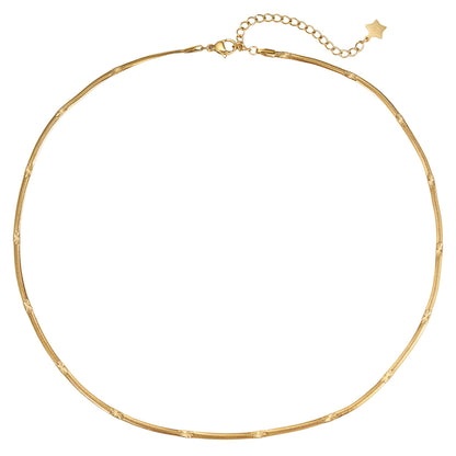 Textured Snake Chain Necklace Waterproof