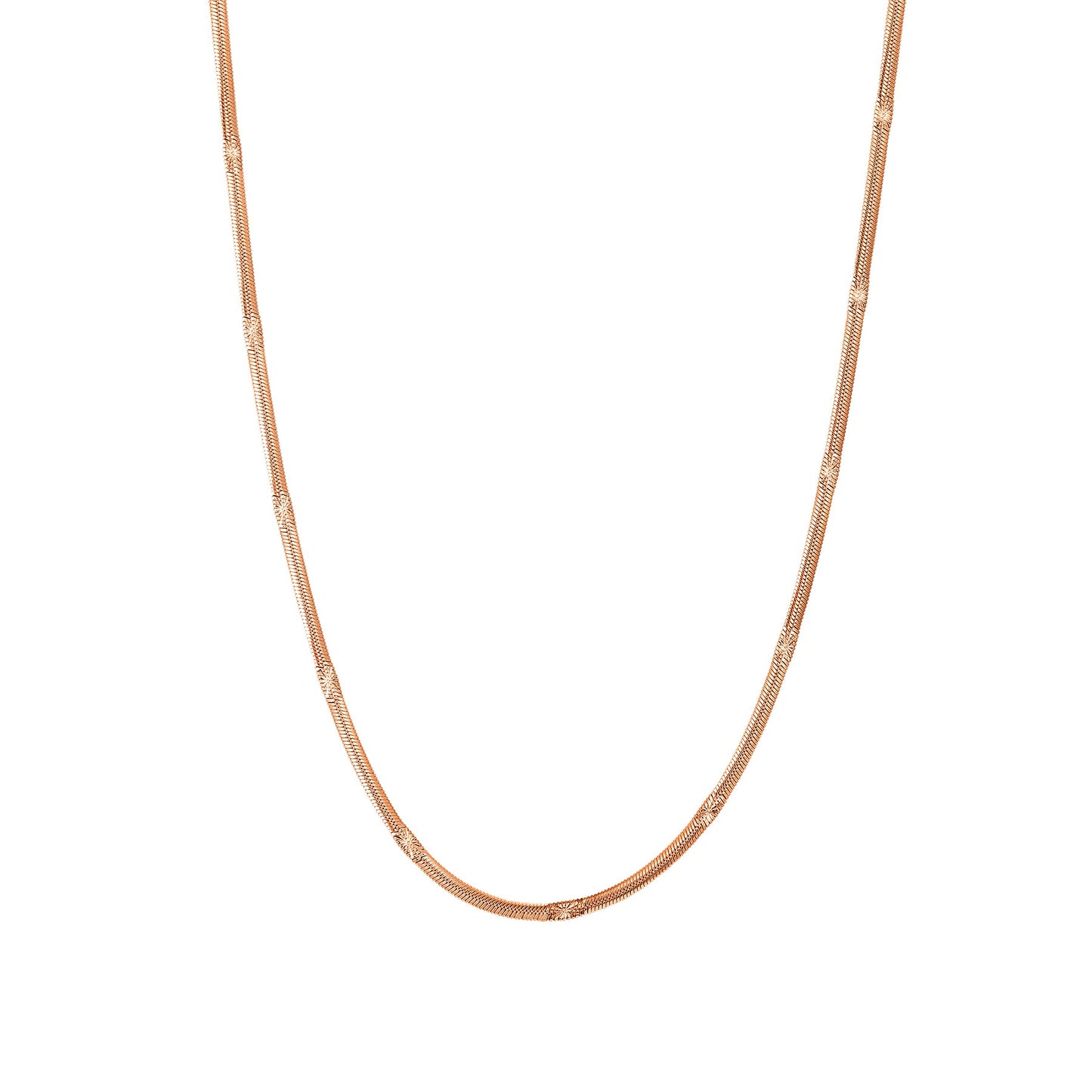 Textured Snake Chain Necklace Waterproof