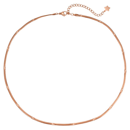 Textured Snake Chain Necklace Waterproof