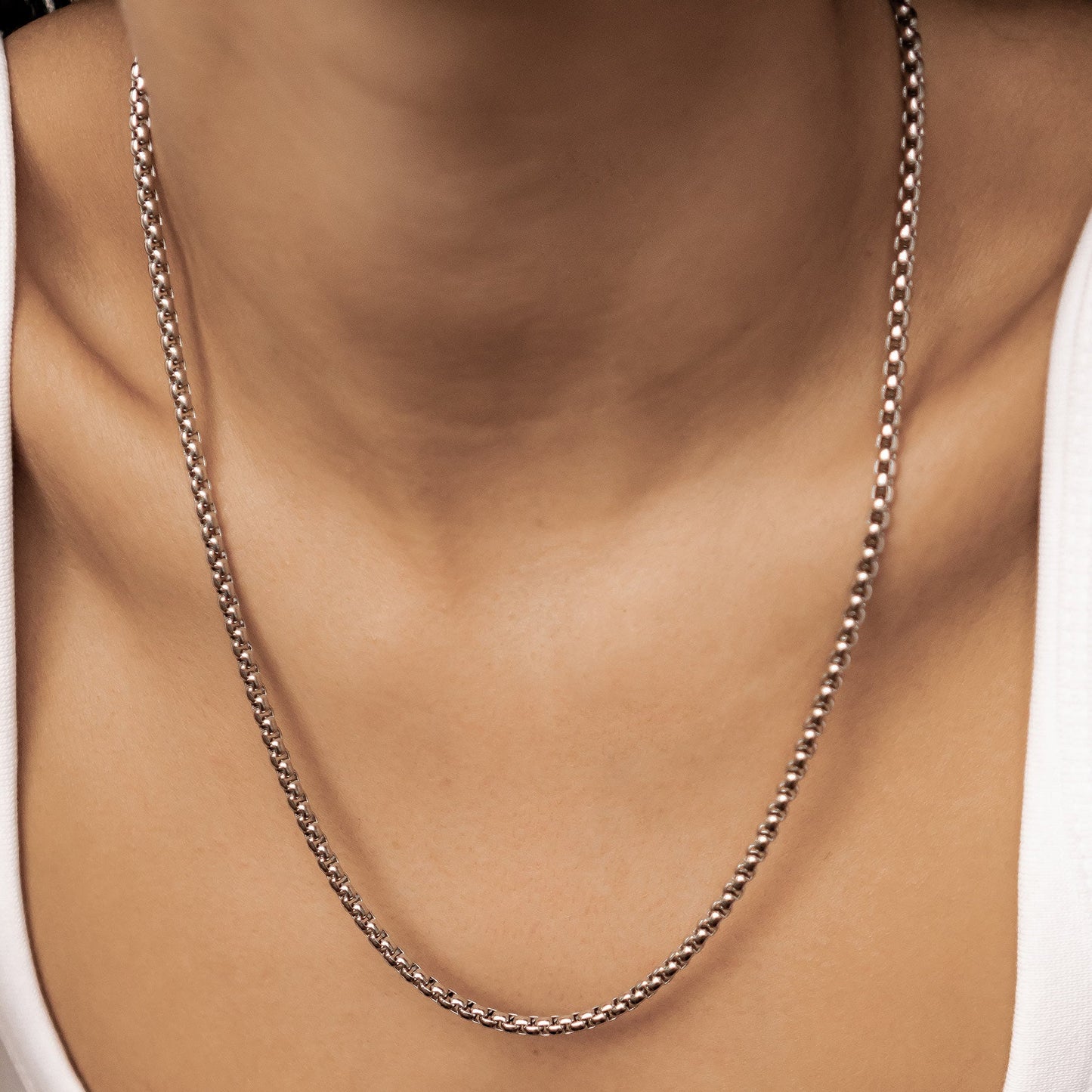 Thick Box Chain Necklace Waterproof