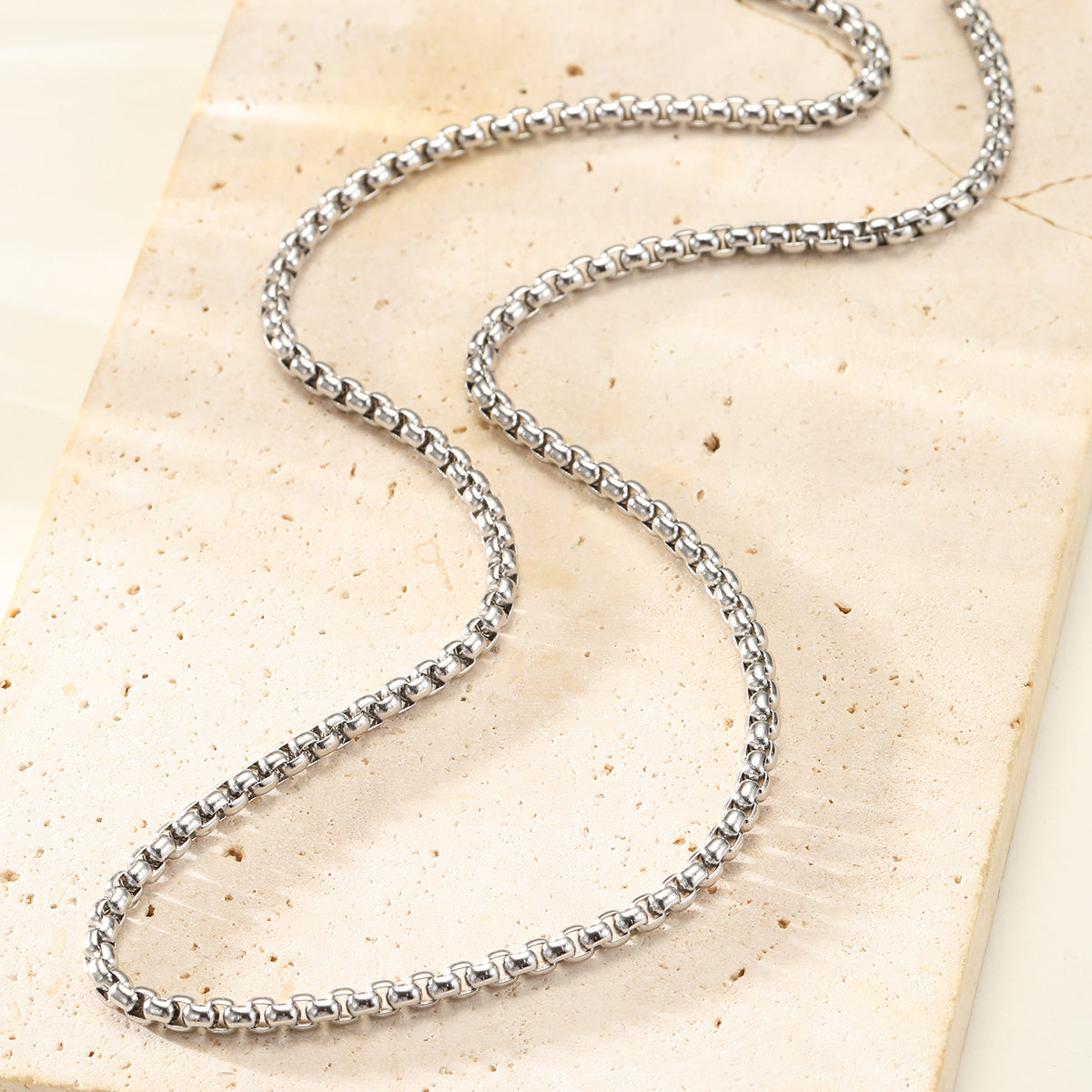 Thick Box Chain Necklace Waterproof