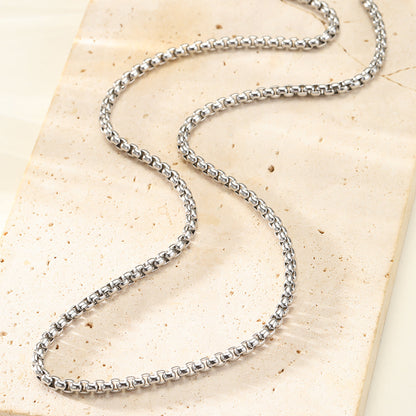 Thick Box Chain Necklace Waterproof
