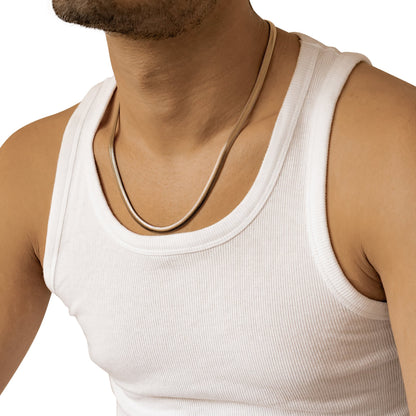 Thick Snake Chain Necklace Gold