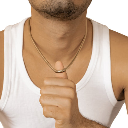 Thick Snake Chain Necklace Gold