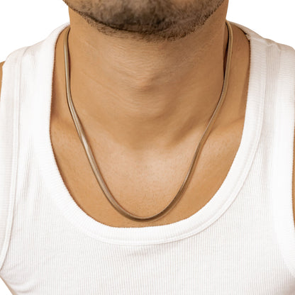 Thick Snake Chain Necklace Gold