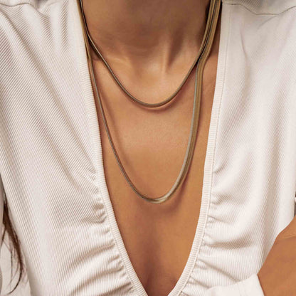 Thick Snake Chain Necklace Gold