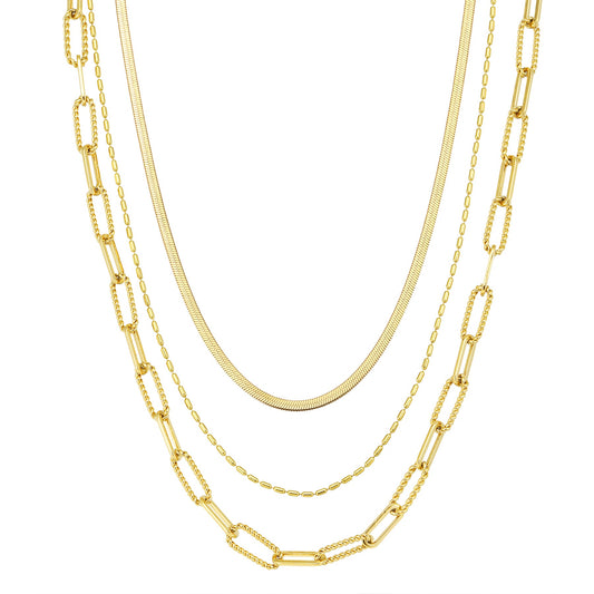 Timeless Triple Layer Chain Necklace Waterproof
