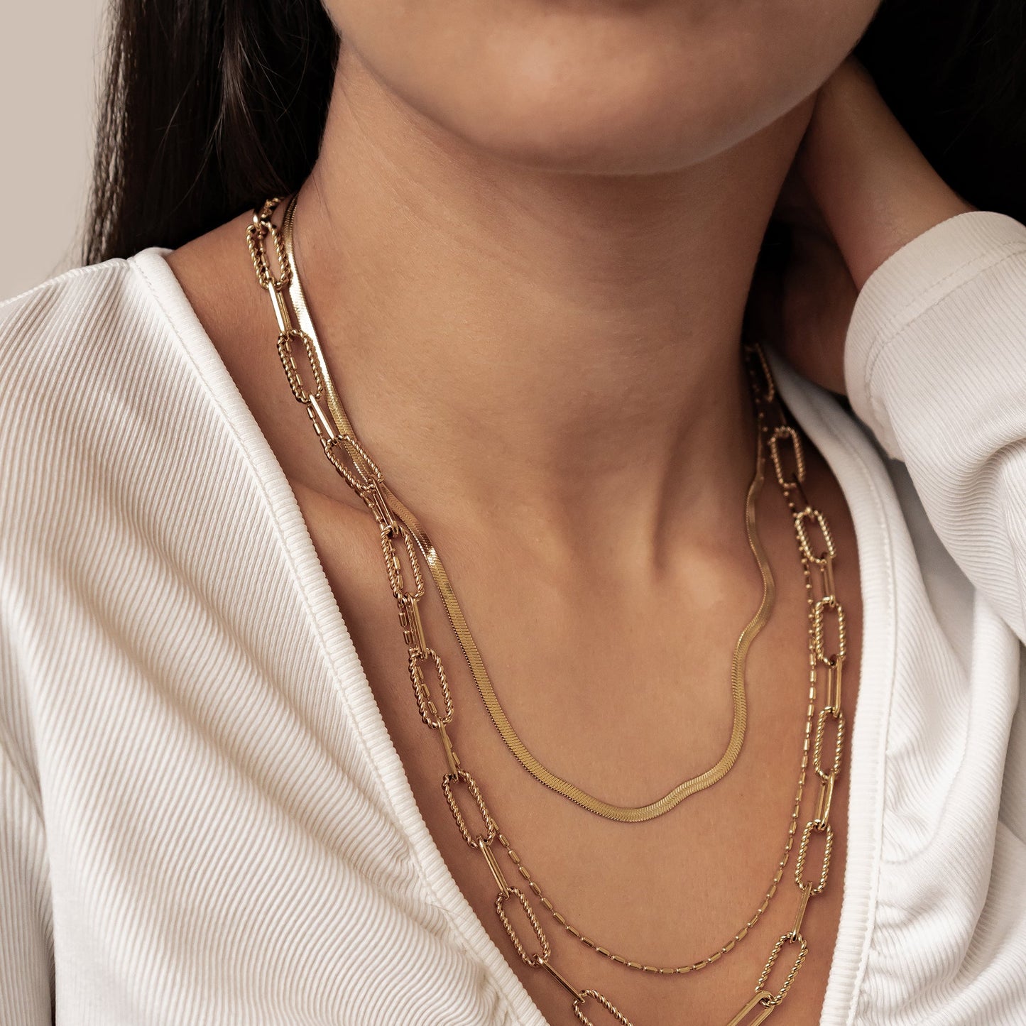 Timeless Triple Layer Chain Necklace Waterproof