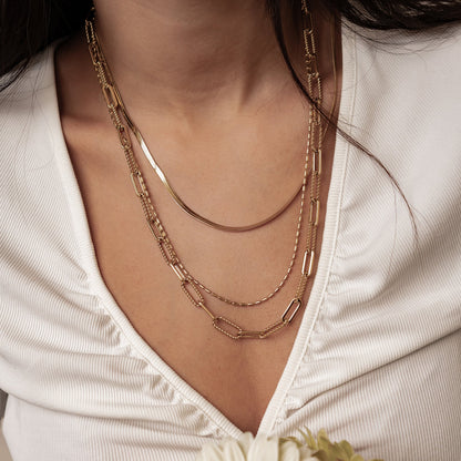 Timeless Triple Layer Chain Necklace Waterproof