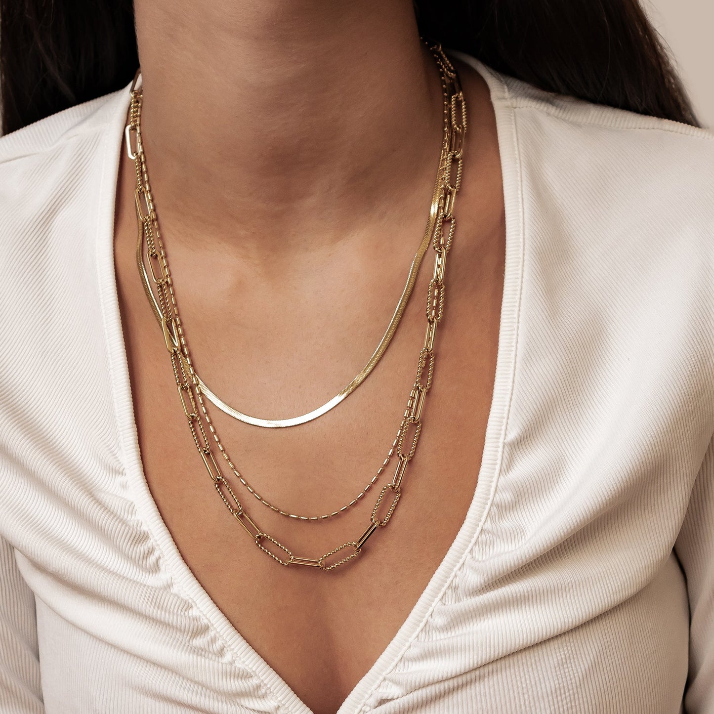 Timeless Triple Layer Chain Necklace Waterproof
