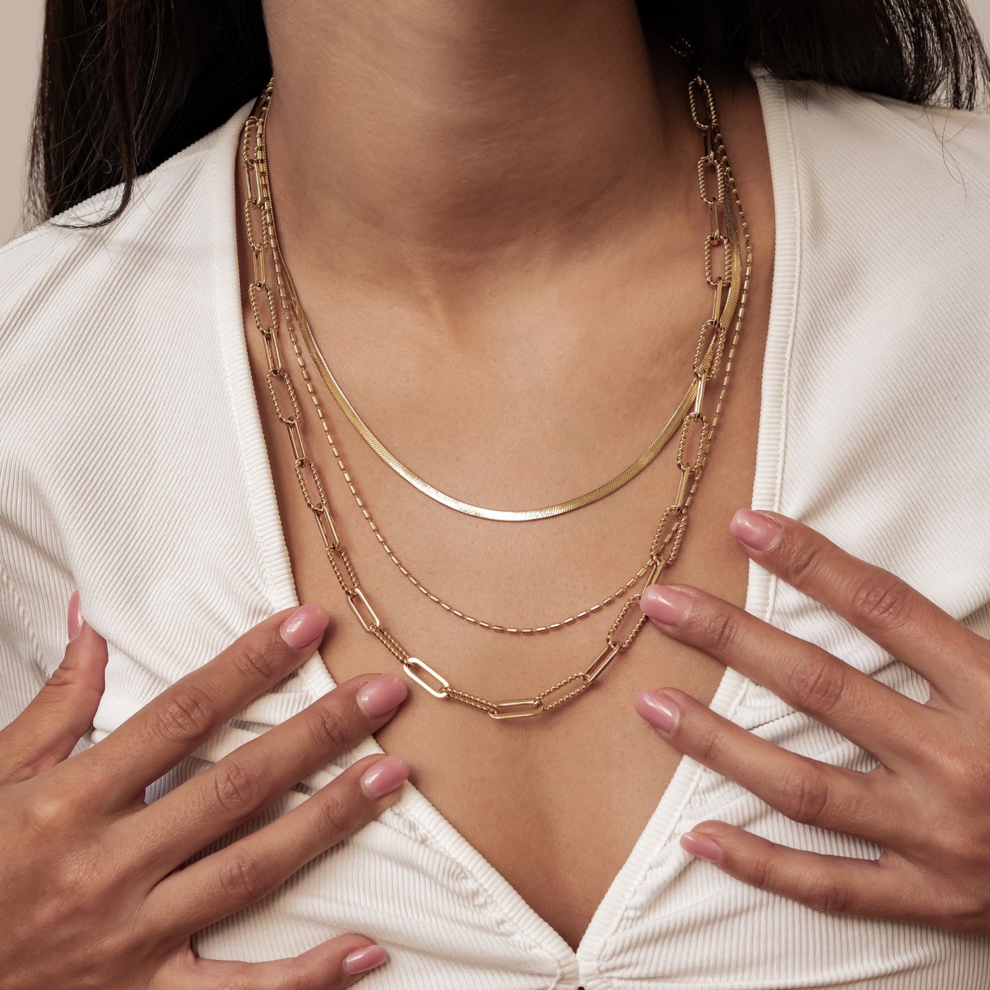 Timeless Triple Layer Chain Necklace Waterproof