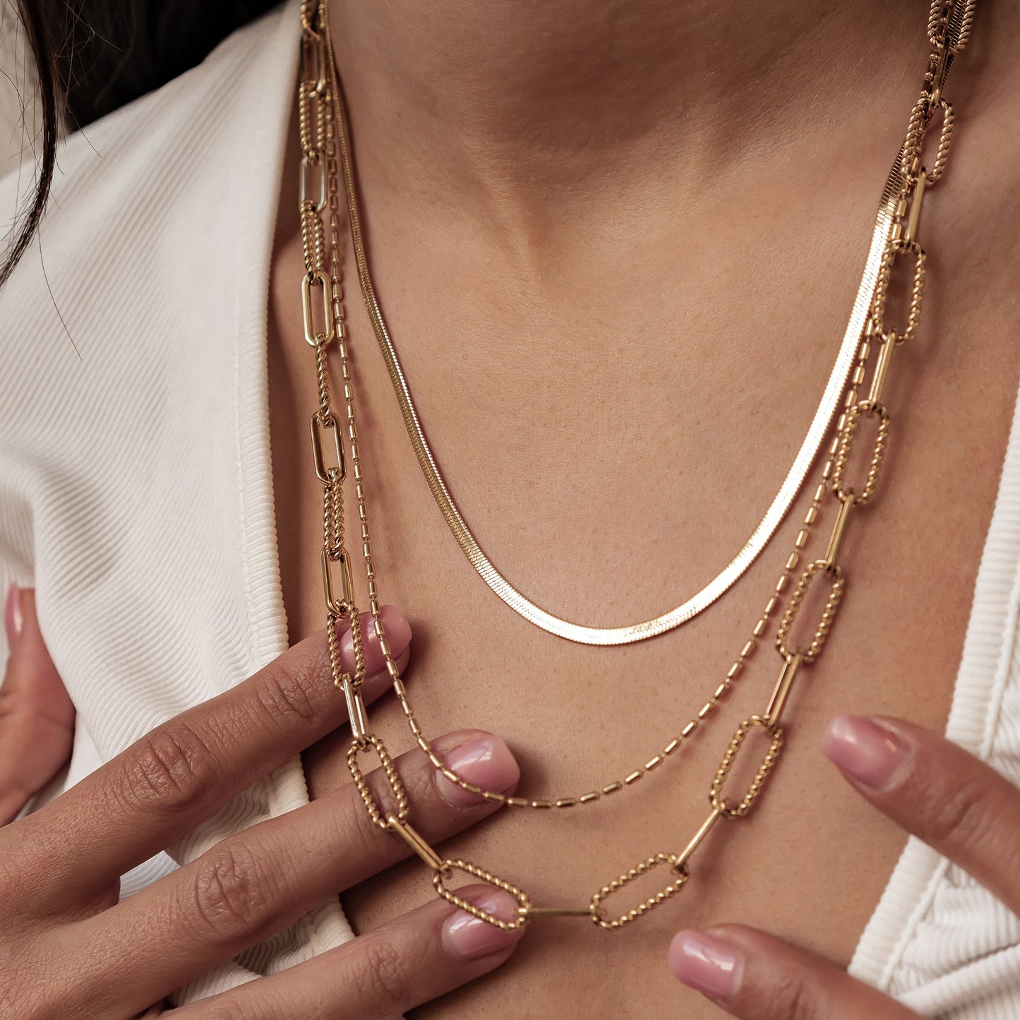 Timeless Triple Layer Chain Necklace Waterproof