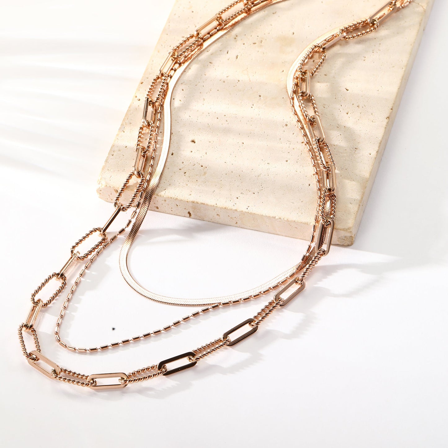 Timeless Triple Layer Chain Necklace Waterproof