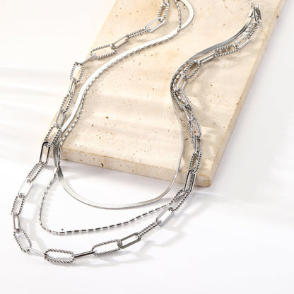 Timeless Triple Layer Chain Necklace Waterproof