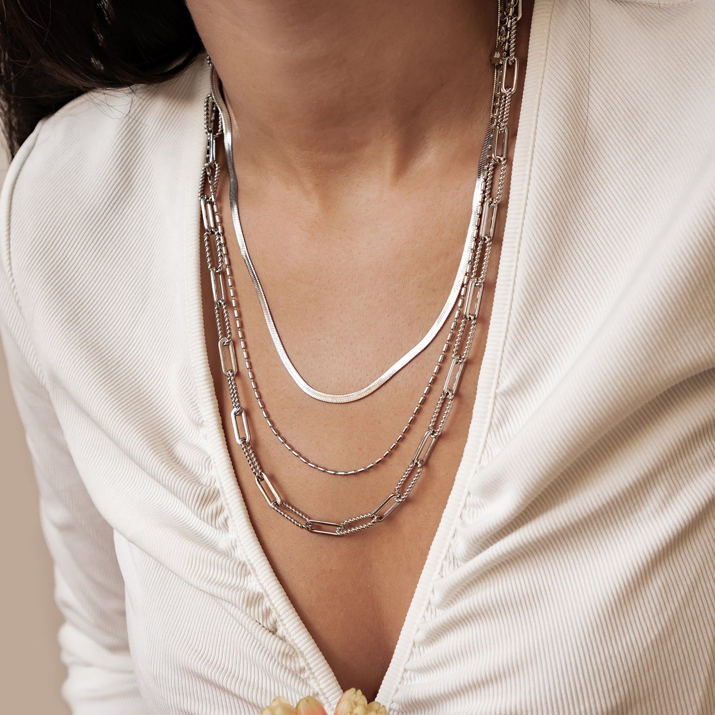 Timeless Triple Layer Chain Necklace Waterproof
