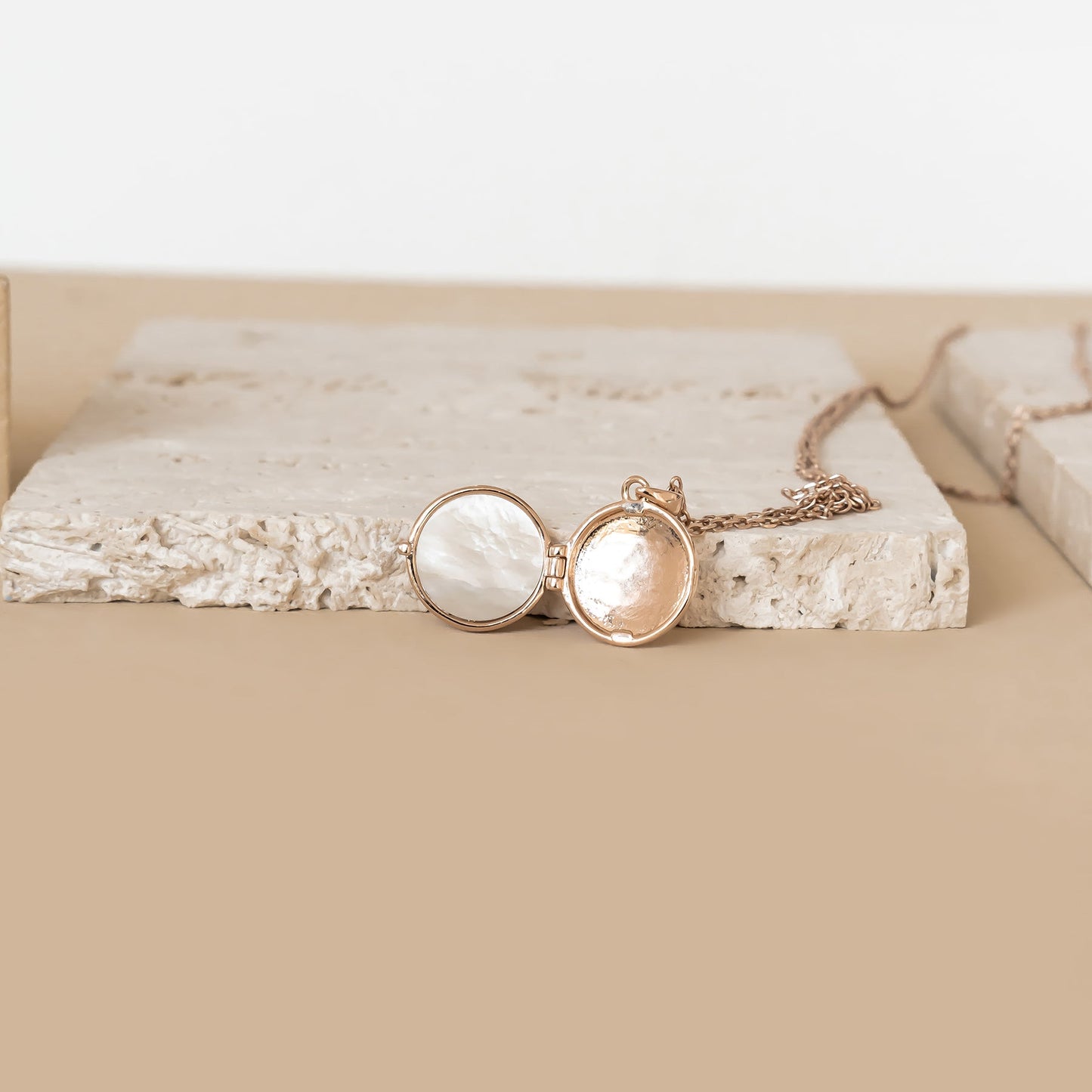 Twin Swan Heart Locket Necklace Sterling Silver