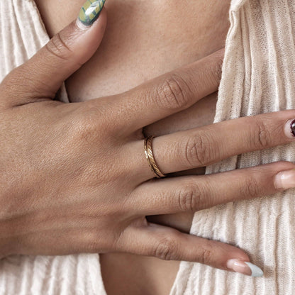 Twist Stack Ring Stainless Steel