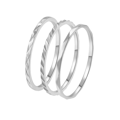 Twist Stack Ring Stainless Steel
