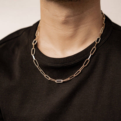 Twisted Paperclip Chain Necklace Waterproof