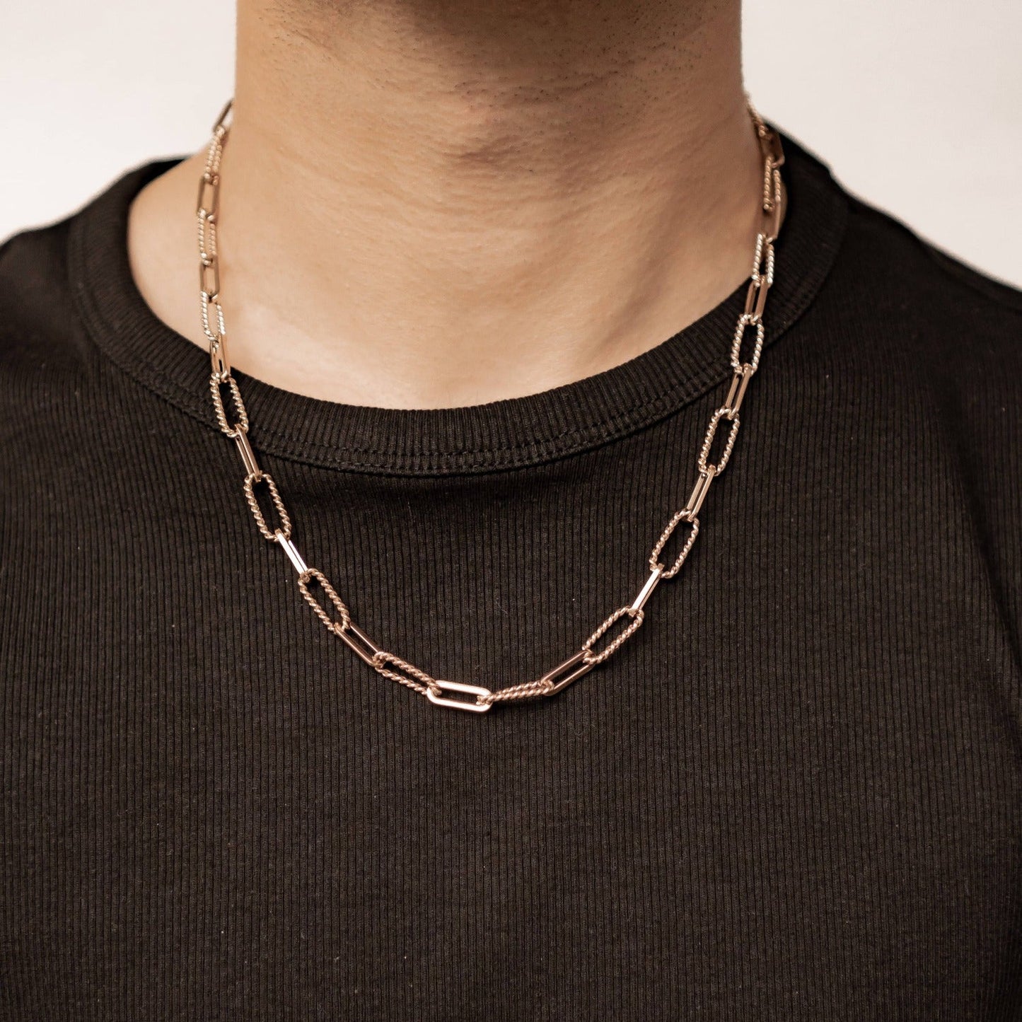 Twisted Paperclip Chain Necklace Waterproof