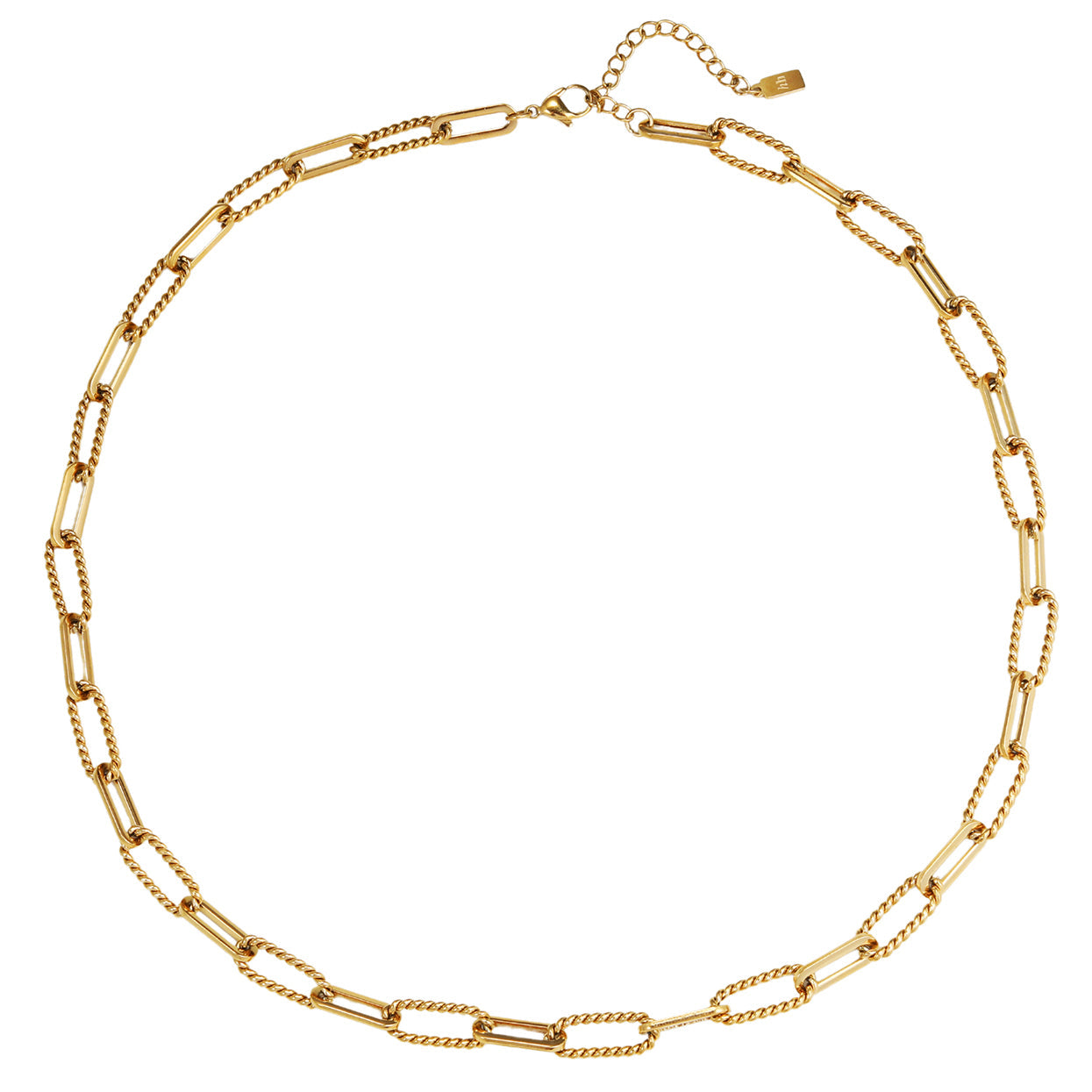 Twisted Paperclip Chain Necklace Waterproof