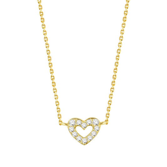 Amore Heart Pendant Necklace 14K Gold