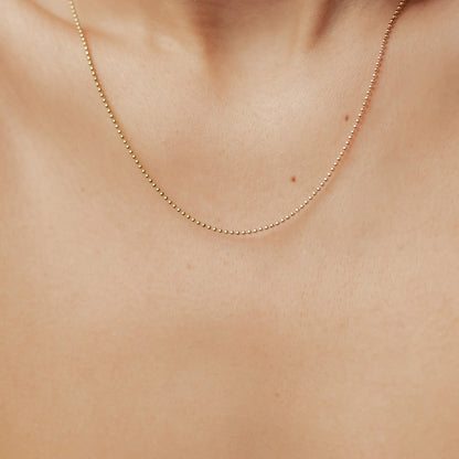 Bead Chain Necklace Gold