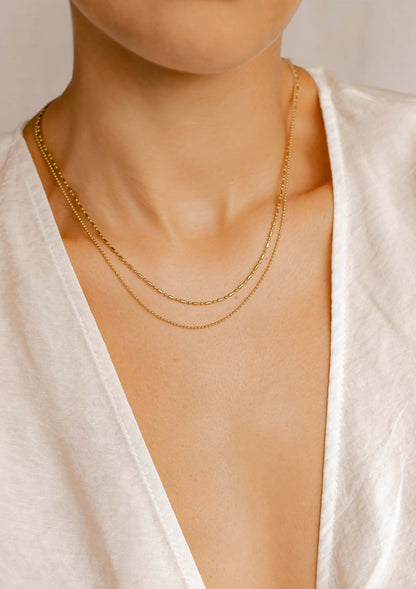 Bead Chain Necklace Gold