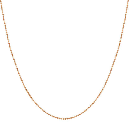 Bead Chain Necklace Rose Gold
