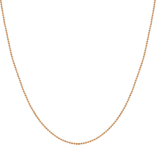 Bead Chain Necklace Rose Gold