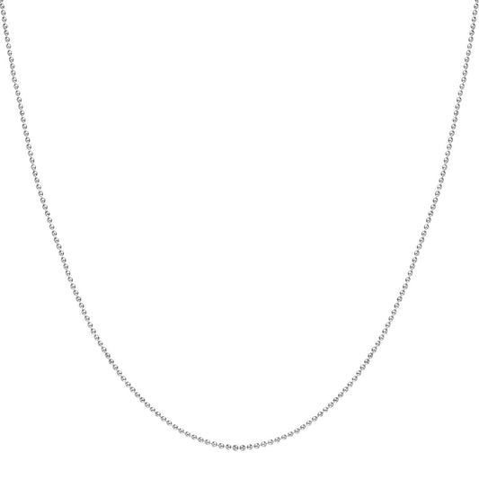 Bead Chain Necklace Silver
