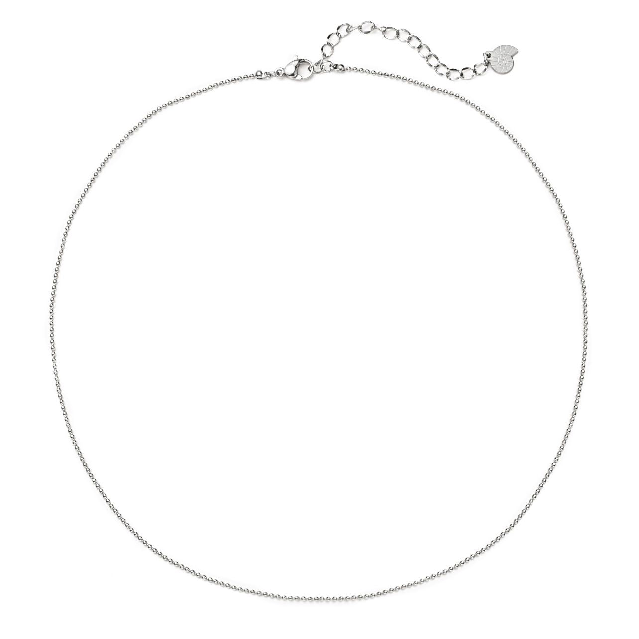 Bead Chain Necklace Silver