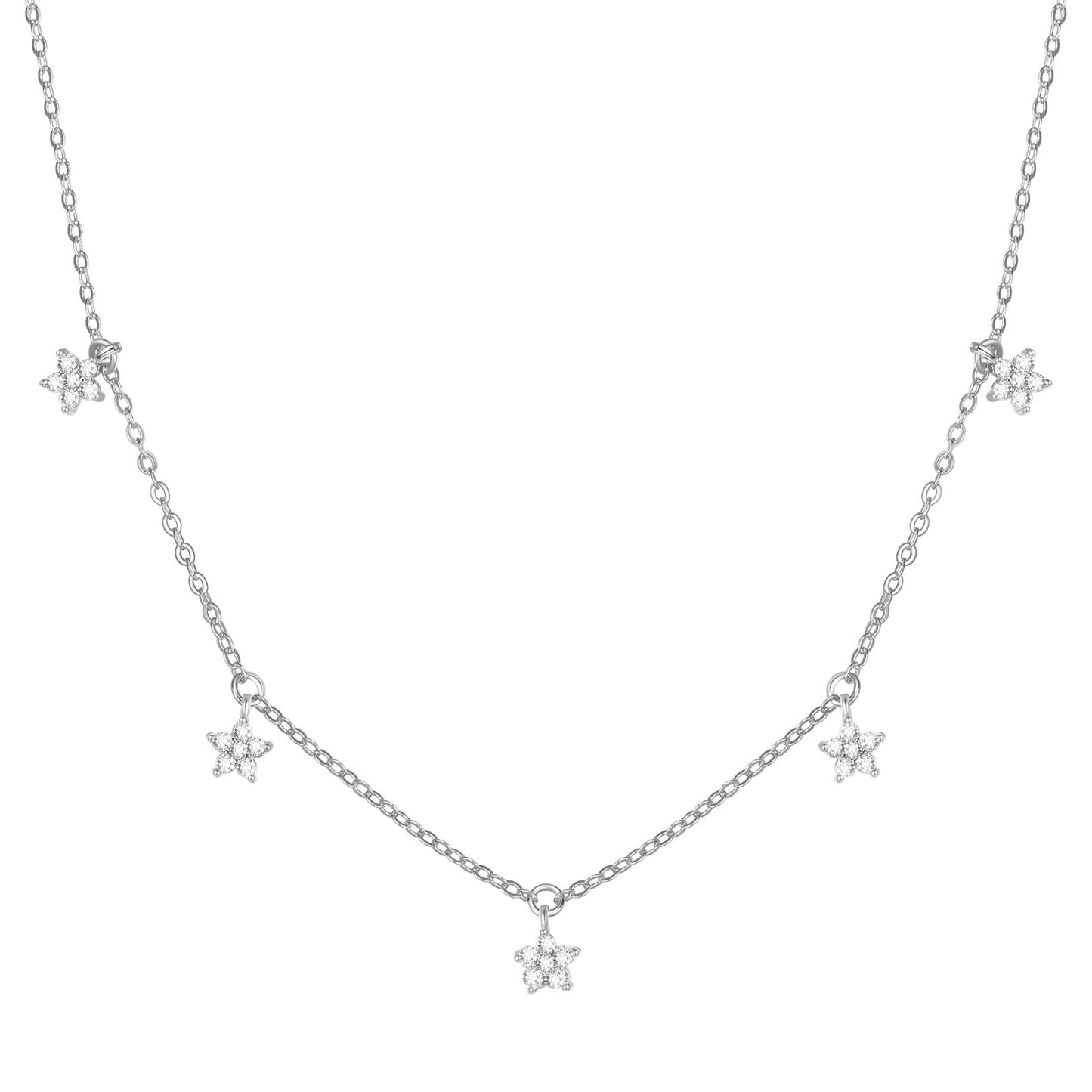 Bloom Charm Necklace Sterling Silver