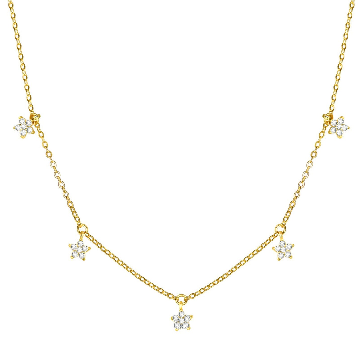 Bloom Charm Necklace Sterling Silver