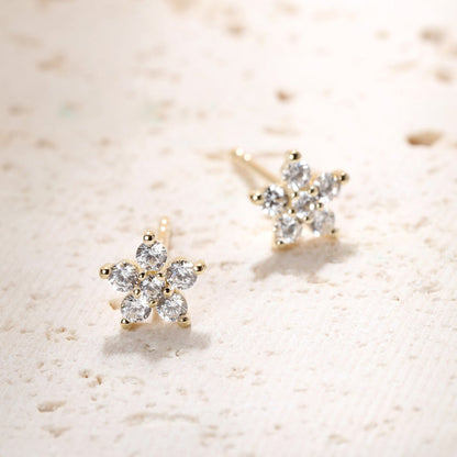 Bloom Stud Earrings 9K Gold
