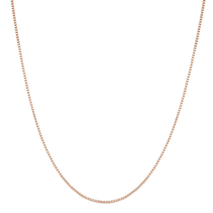 Box Chain Link Necklace Rose Gold